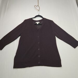 ⭐️Coldwater Creek Women's Brown Cardigan Size 14⭐️